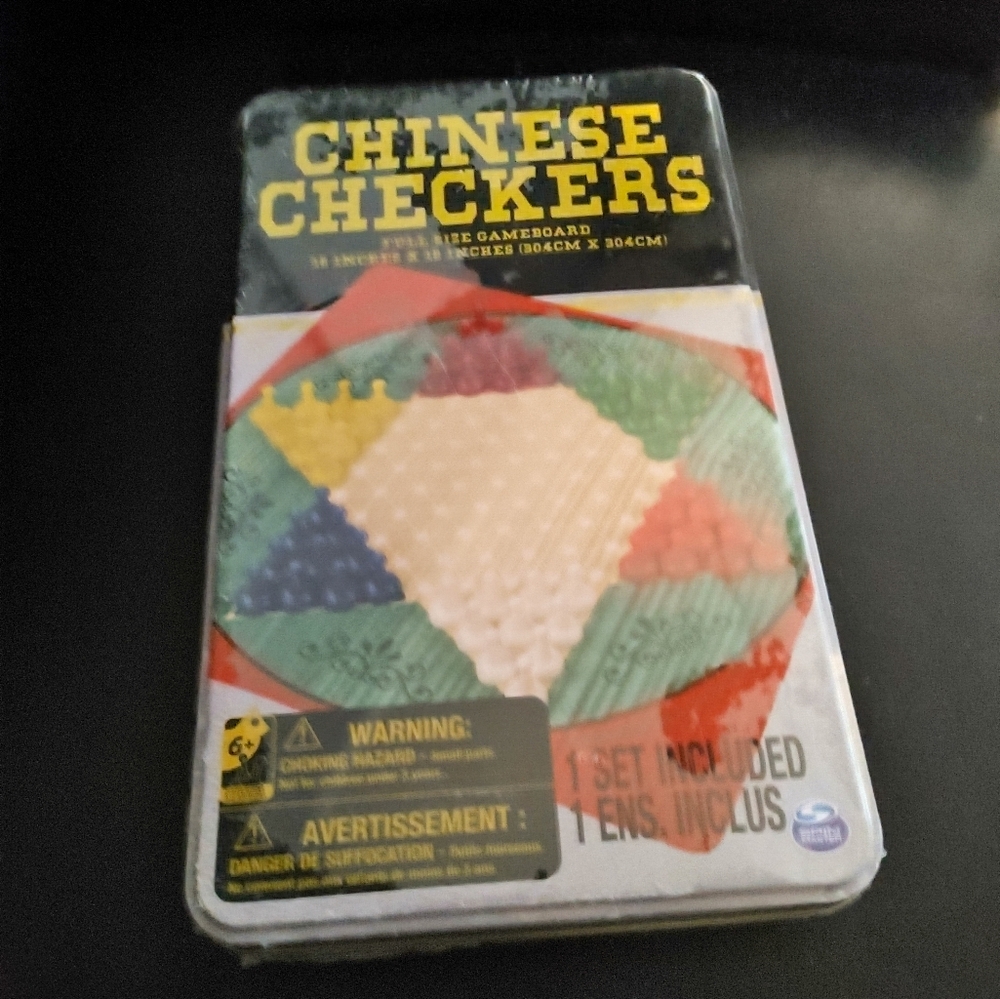 Chinese Checkers Game Set Tin Box New Sealed